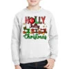 Holly Jolly Christmas Sewing Machines Youth Sweatshirt