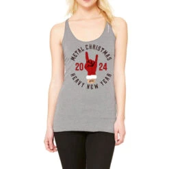 Metal Christmas Heavy New Year Racerback Tank