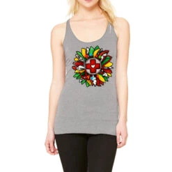 Christmas Nurse Sunflower Racerback Tank