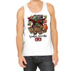Afro Messy Bun Christmas Gigi Tank Top