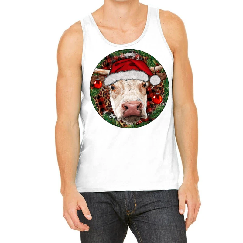 Hereford Cow Christmas Tank Top 1 Hereford Cow Christmas Tank Top