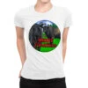 Black Angus Cattle And Bull Merry Christmas Ladies Fitted T-Shirt