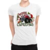 Merry Christmas Monster Truck Ladies Fitted T-Shirt