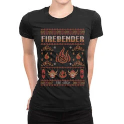 Avatar Firebending Iroh Christmas Ladies Fitted T-Shirt