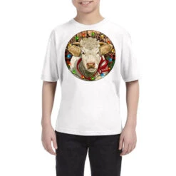 Charolais Heifer Christmas Youth Tee