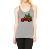 Christmas Farm Truck With Baby Sheep Racerback Tank