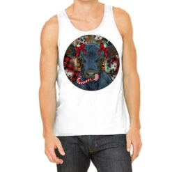Black Angus Calf Christmas Tank Top