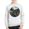 Black Angus Cattle With Santa Chick Christmas Youth Sweatshirt