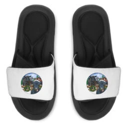 Black Angus Cattle And Calf Christmas Slide Sandal