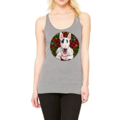 Christmas Bull Terrier Racerback Tank