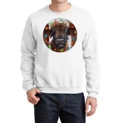 Western Christmas Calf Crewneck Sweatshirt