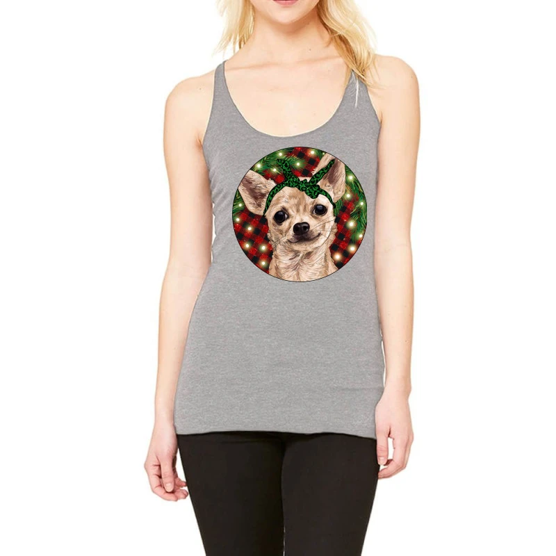 Christmas Chihuahua With Buffalo Plaid Racerback Tank 1 Christmas Chihuahua With Buffalo Plaid Racerback Tank