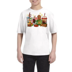 Christmas Coffee Cups With Poodle Youth Tee