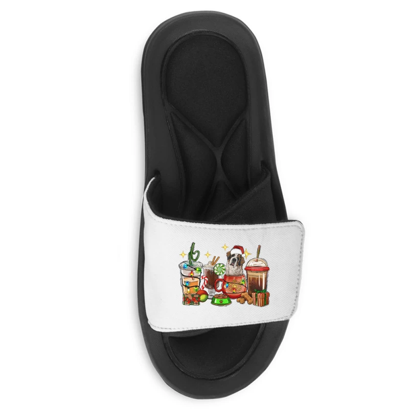 Christmas Coffee Cups With Saint Bernard Slide Sandal 3 Christmas Coffee Cups With Saint Bernard Slide Sandal - Image 3
