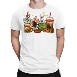 Christmas Coffee Cups With Bull Terrier T-Shirt