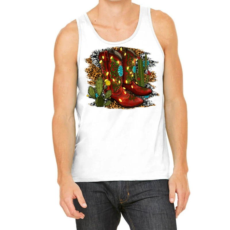 Western Christmas Boots Tank Top 1 Western Christmas Boots Tank Top