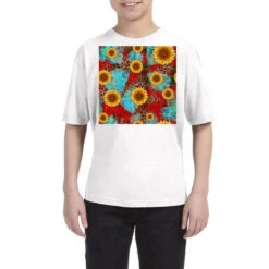 Christmas Sunflower Seamless Digital Paper Youth Tee