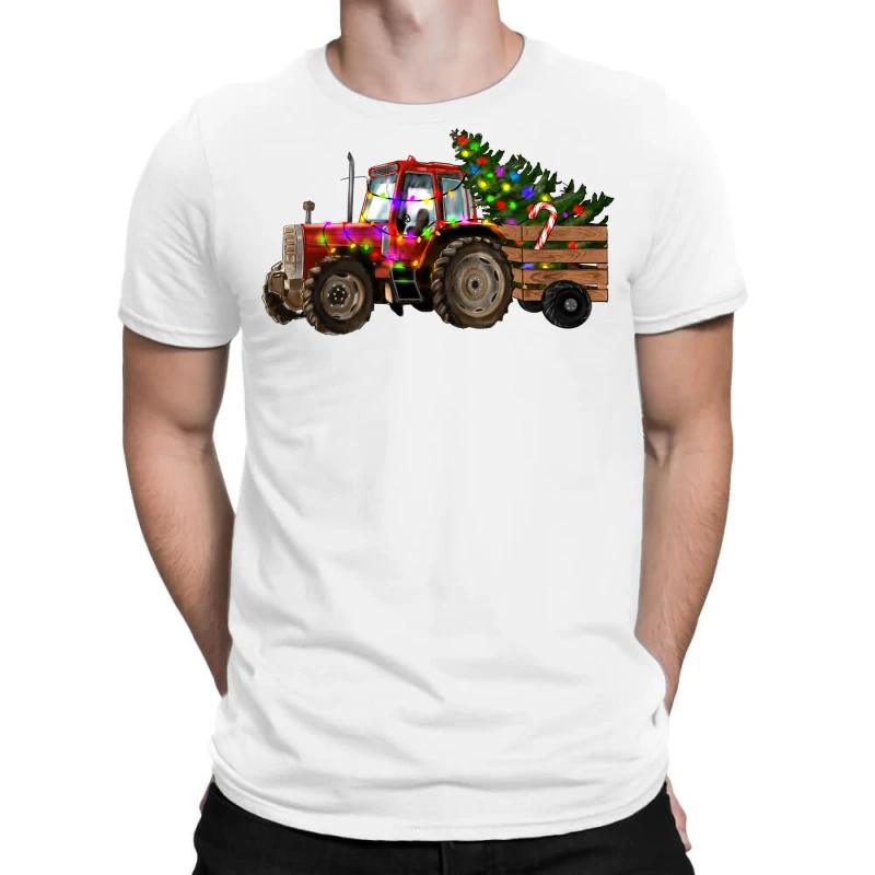 Christmas Farm Tractor T-Shirt 1 Christmas Farm Tractor T-Shirt