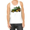 Green Christmas Tractor Tank Top