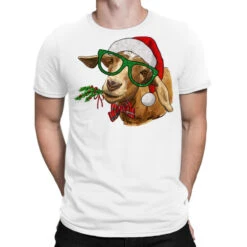 Christmas Glasses Goat T-Shirt