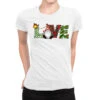 Christmas Love Gnome Ladies Fitted T-Shirt