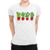 Christmas Cactuses Ladies Fitted T-Shirt