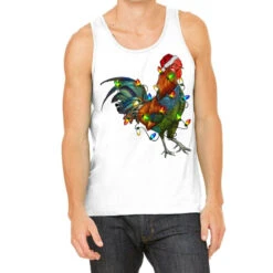 Christmas Lights Rooster Tank Top