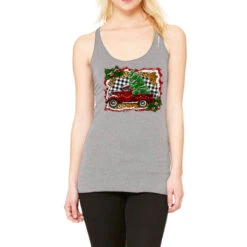 Christmas Truck With Christmas Tree Racerback Tank