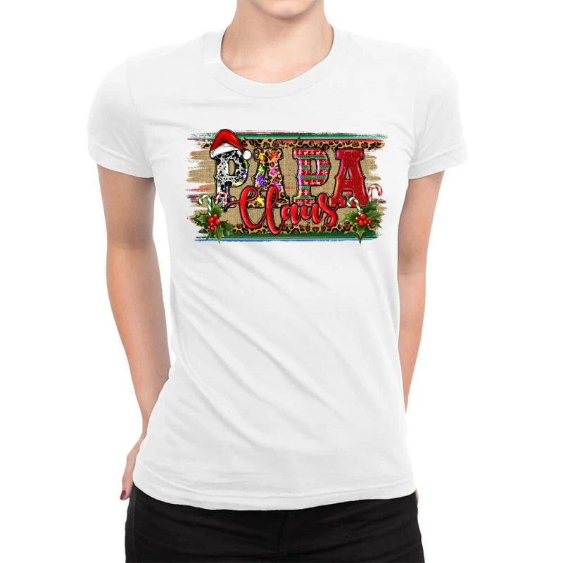 Christmas Western Papa Claus Ladies Fitted T-Shirt 1 Christmas Western Papa Claus Ladies Fitted T-Shirt