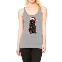 Christmas Newfoundland Dog Racerback Tank