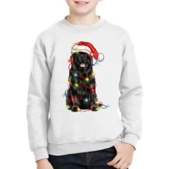 Christmas Newfoundland Dog Youth Sweatshirt