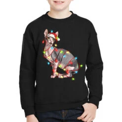 Christmas Sphynx Cat Youth Sweatshirt