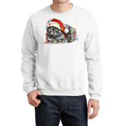 Christmas Russian Blue Cat Crewneck Sweatshirt