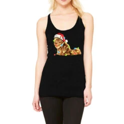 Christmas Persian Cat Racerback Tank