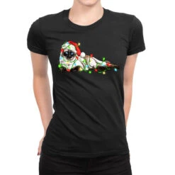 Christmas Siamese Cat Ladies Fitted T-Shirt