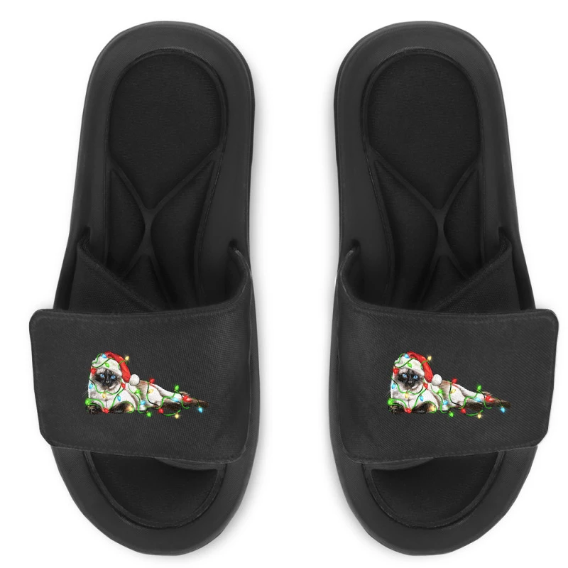 Christmas Siamese Cat Slide Sandal 1 Christmas Siamese Cat Slide Sandal