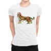 Christmas Bengal Cat Ladies Fitted T-Shirt