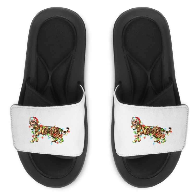 Christmas Bengal Cat Slide Sandal 1 Christmas Bengal Cat Slide Sandal