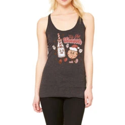 Tis The Season Christmas Milk And Cookie Racerback Tank