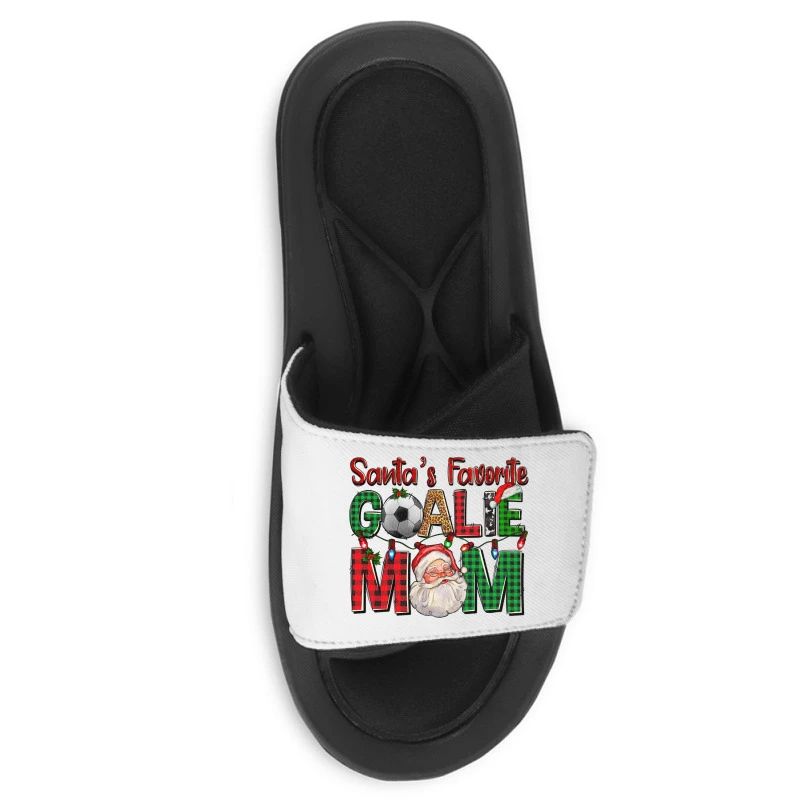 Santa's Favorite Soccer Goalie Mom Christmas Slide Sandal 3 Santa's Favorite Soccer Goalie Mom Christmas Slide Sandal - Image 3