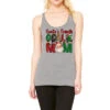 Santa's Favorite Hockey Goalie Mom Christmas Racerback Tank