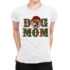 Christmas English Bulldog Mom Ladies Fitted T-Shirt
