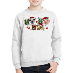 Hohoho Christmas Cows Youth Sweatshirt