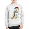 Husky Christmas Lights Youth Sweatshirt