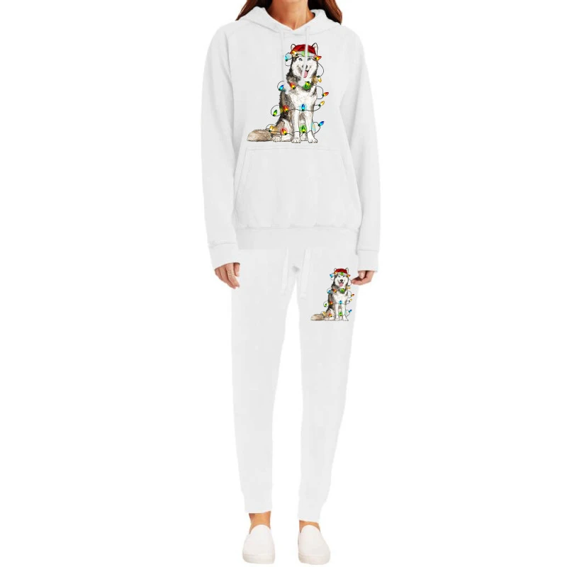 Husky Christmas Lights Hoodie & Jogger Set 2 Husky Christmas Lights Hoodie & Jogger Set - Image 2
