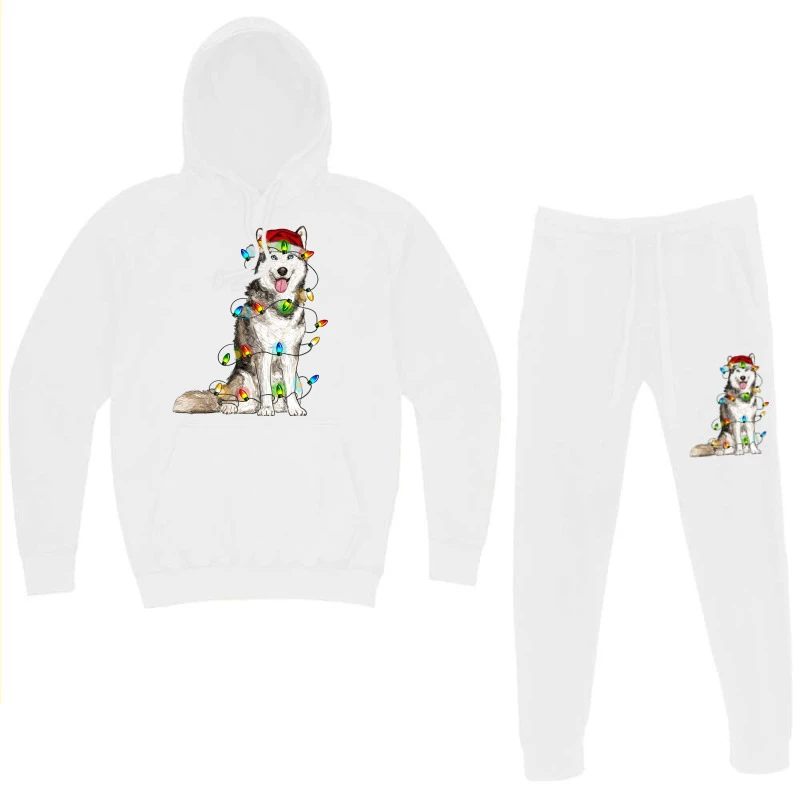 Husky Christmas Lights Hoodie & Jogger Set 3 Husky Christmas Lights Hoodie & Jogger Set - Image 3