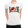 Western Christmas Love Ladies Fitted T-Shirt