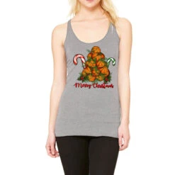 Merry Christmas Basketball Racerback Tank