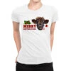 Merry Christmas Calf Ladies Fitted T-Shirt