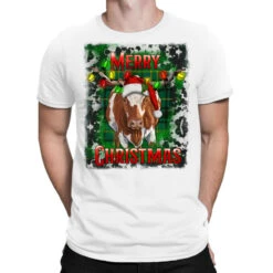 Western Merry Christmas Longhorn Cow T-Shirt